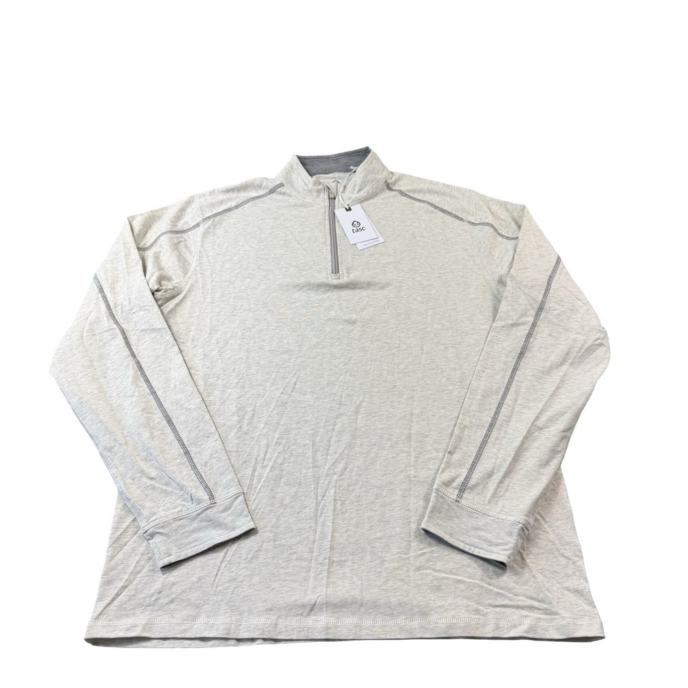 Tasc Mineral Heather Carrollton 1/4th Bamboo 1/4th Zip Pullover Size Medium NWT
